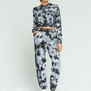 RSQ Tie-Dye SET Crop Top & High Rise Jogger Pants Size M